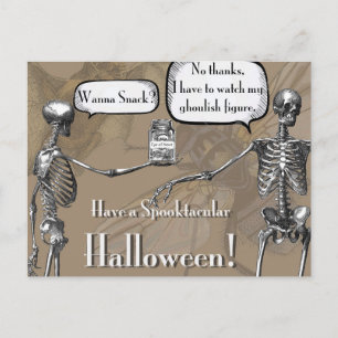 Watching my Ghoulish Figure Postcard