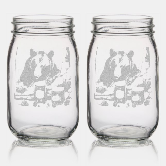 Watching over the Honey Mason Jar (Glassware)