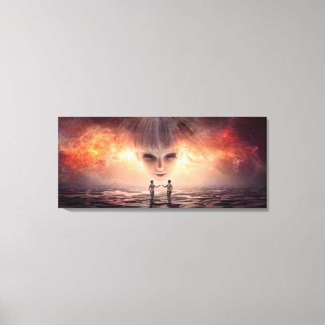 Watching over them canvas print (Front)