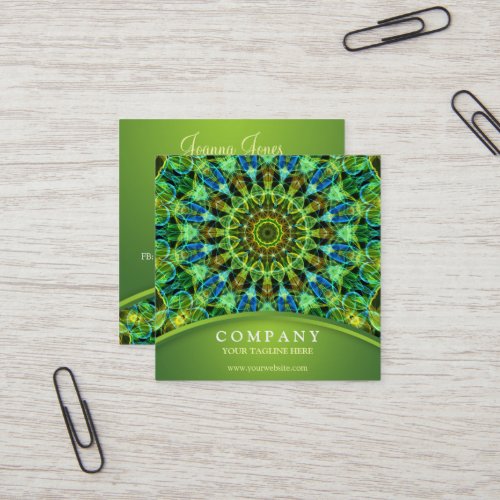 Watching Over You Mandala Square Business Card