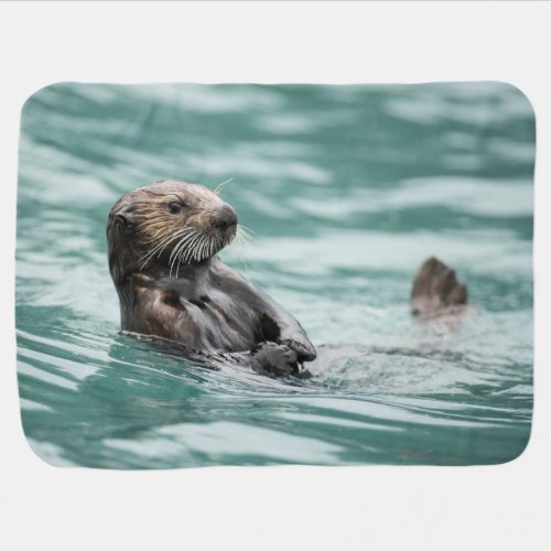 Watching Sea Otter Baby Blanket