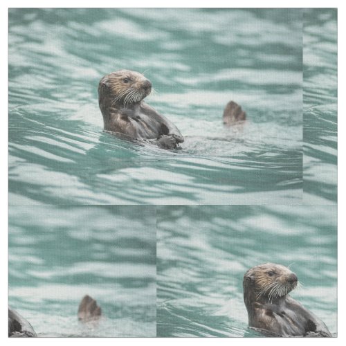 Watching Sea Otter Fabric
