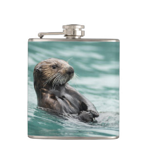 Watching Sea Otter Flask
