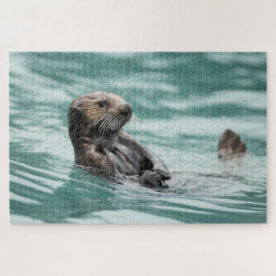 Watching Sea Otter Jigsaw Puzzle