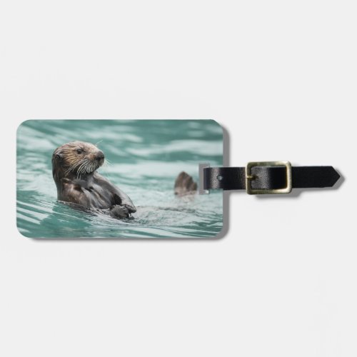 Watching Sea Otter Luggage Tag