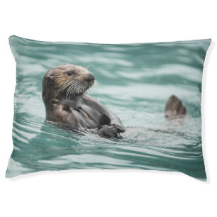 Watching Sea Otter Pet Bed