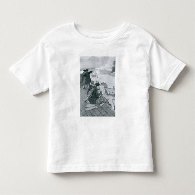 Watching the Fight at Bunker Hill illustration Toddler T-shirt (Front)