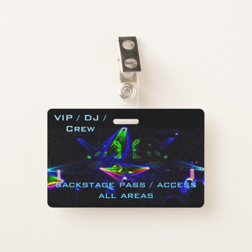 Watching The Nightclub  Rave DJ Spin Badge