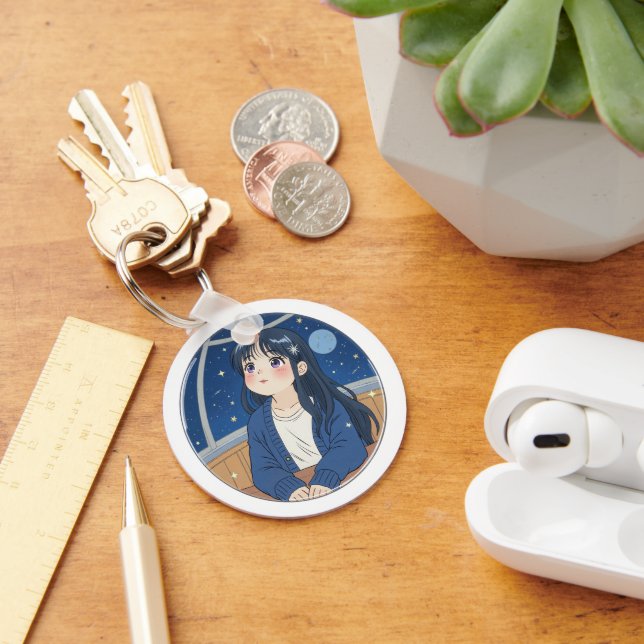 Watching the stars at the planetarium keychain (Desk)