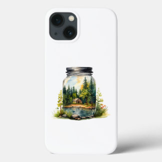 Watching the stream, the house in a glass jar iPhone 13 case