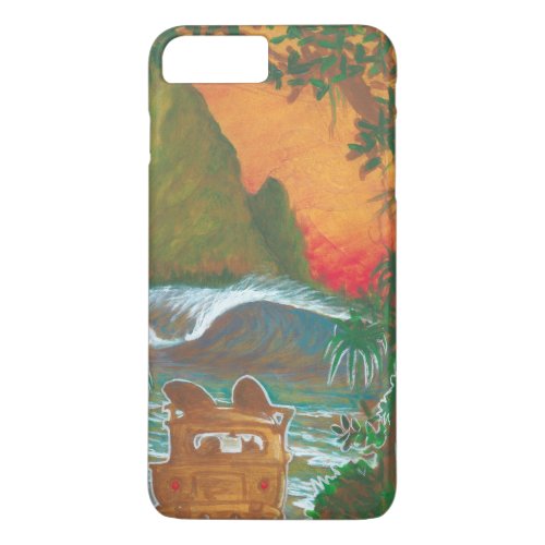 Watching the Sunset Man Dog and Surf Van iPhone 8 Plus7 Plus Case