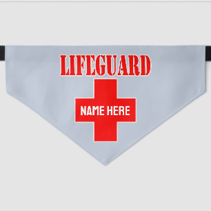 Watching the water. Ready to help. Pet Bandana Collar