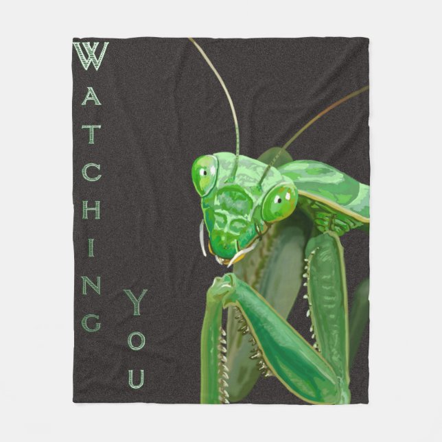 Watching You - Green Version Fleece Blanket (Front)