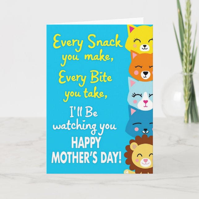 Watching You Mothers Day Art Card (Front)
