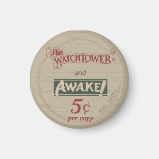 Watchtower and Awake 1930's Replica Magnet
