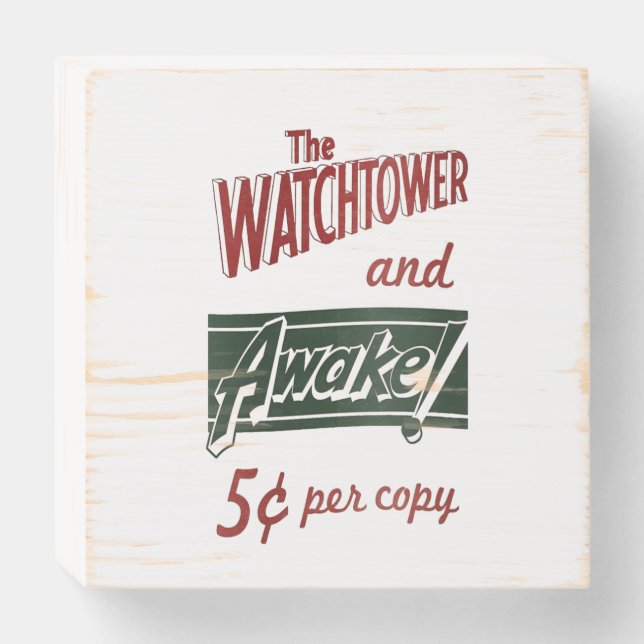 Watchtower & Awake Wooden Box Sign (Front Horizontal)