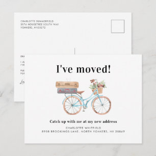 Watecolor Change of Address Moving Announcement Postcard