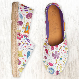 Watecolor Floral Botanical Espadrilles