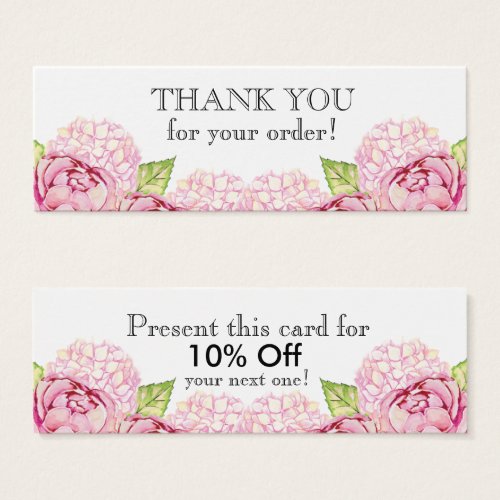 Watecolor Floral Slim Thank You with Discount