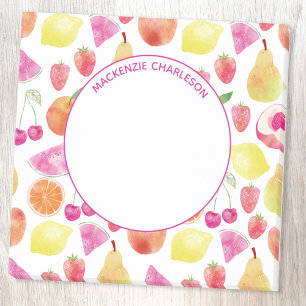 Watecolor Fruit Custom Name Post-it Notes