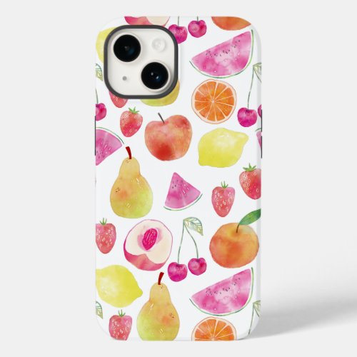 Watecolor Fruit Pattern Case_Mate iPhone 14 Case