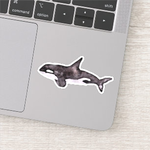 Watecolor Orca Whale Sticker