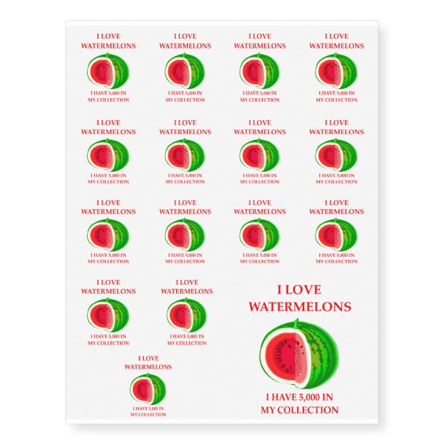 WATEERMELONS TEMPORARY TATTOOS (Front)