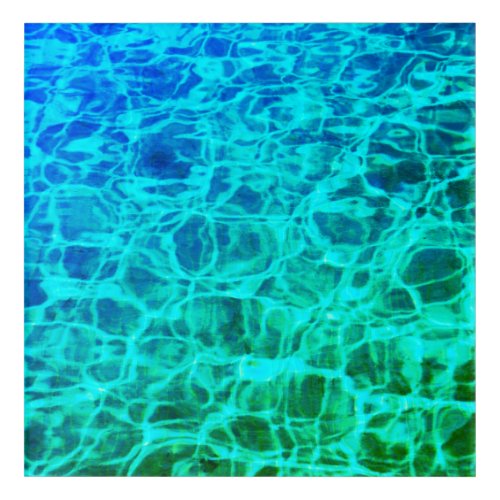 Water Abstract Blue Green Patterns Unique Artistic Acrylic Print