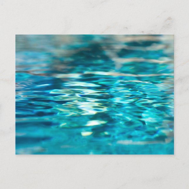 Water Abstract Blue Green Turquoise Aqua Sea Postcard (Front)