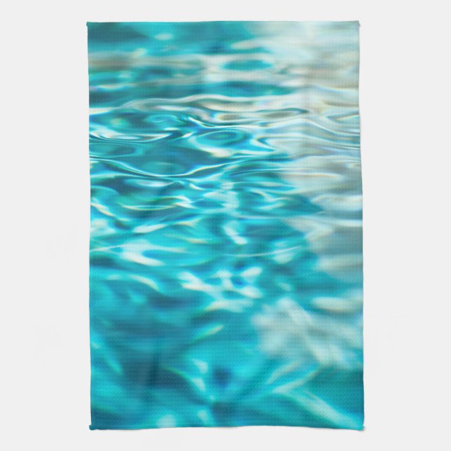 Water Abstract Blue Green Turquoise Aqua Sea Towel (Vertical)