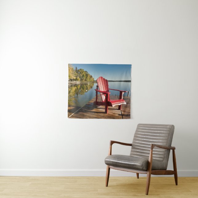 Water | Adirondack Chair at the Lake Tapestry (In Situ (Horizontal))