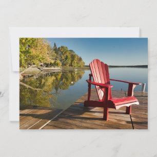 Water Adirondack Chair at the Lake Thank You Card