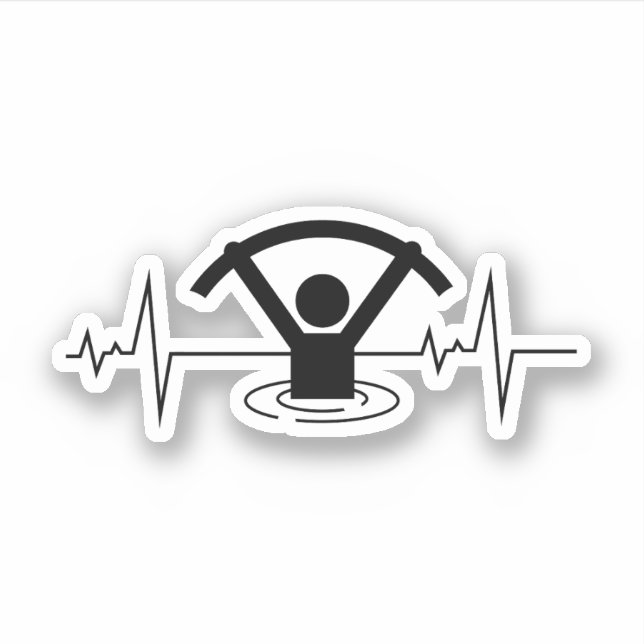 Water Aerobics Aquatic Exercise Fitness Heartbeat Sticker (Front)