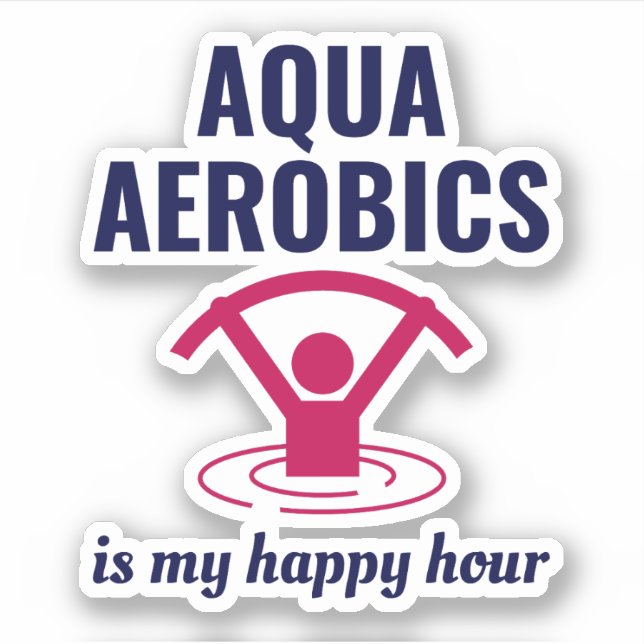 Water Aerobics Aquatic Exercise Fitness Sticker (Front)