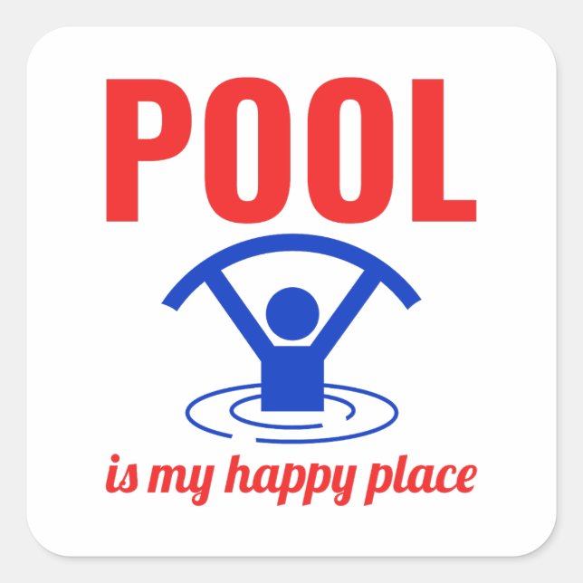 Water Aerobics Aquatic fitness Aqua Exercise Pool Square Sticker (Front)