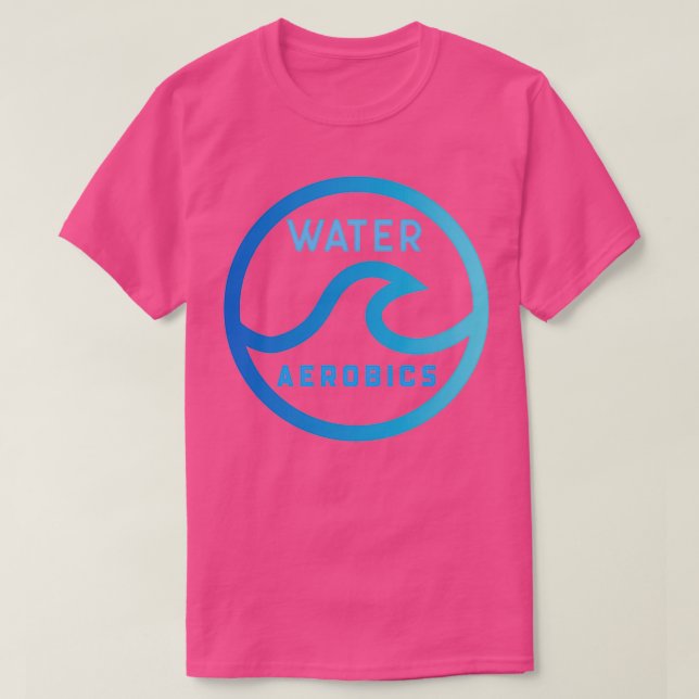 Water Aerobics Circle Wave Logo T-Shirt (Design Front)