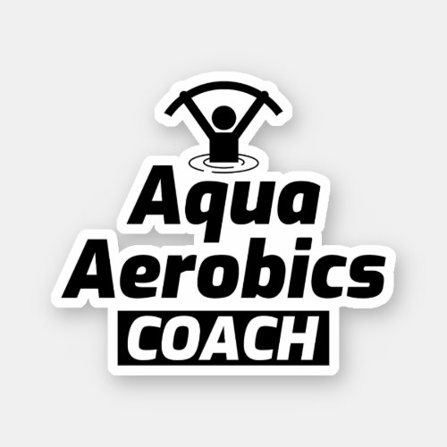 Water Aerobics Coach Aquatic Exercise Fitness Sticker