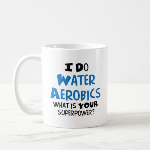 water aerobics coffee mug