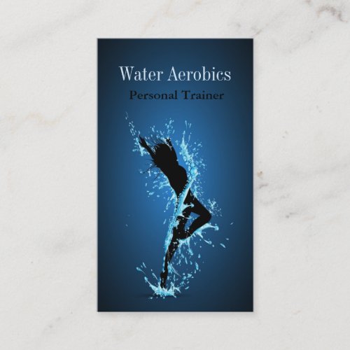 Water Aerobics Professional Personal Business Card