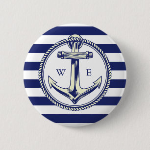 Water anchor Marine Blue Radius Button