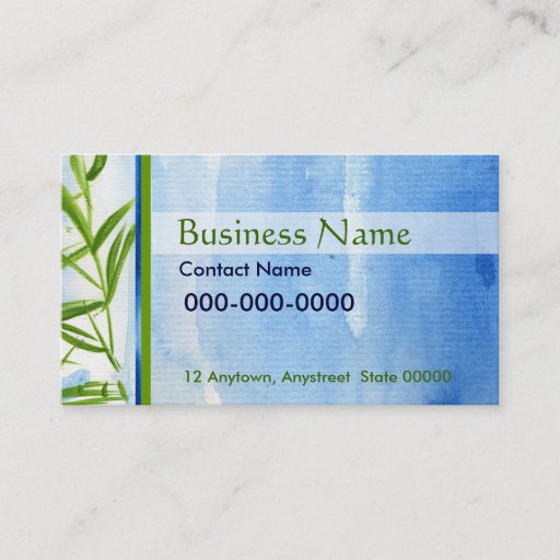 Customizable Water and Bamboo Business Card
