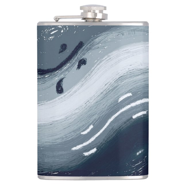 Water and Fire are like Yin and Yang in harmony Flask (Front)