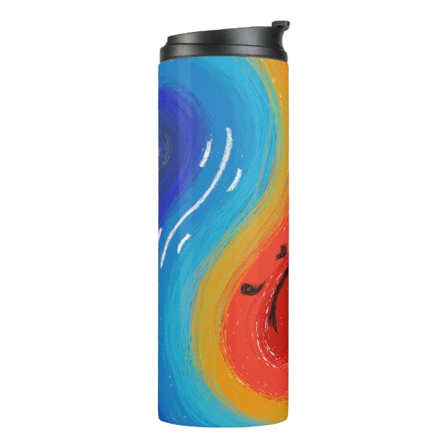 Water and Fire are like Yin and Yang in harmony Thermal Tumbler (Rotated Left)