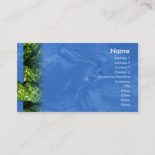 Water and Grass - Business Business Card Template