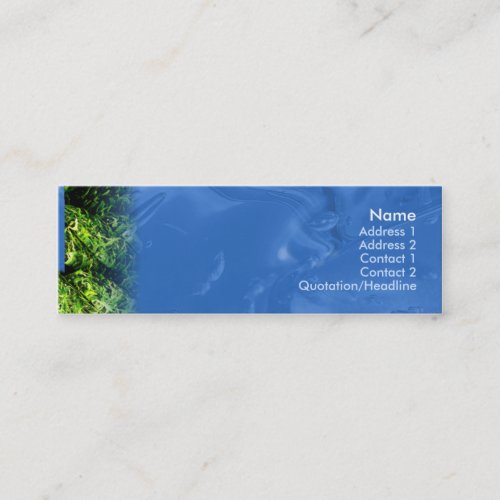 Water and Grass - Skinny Business Cards