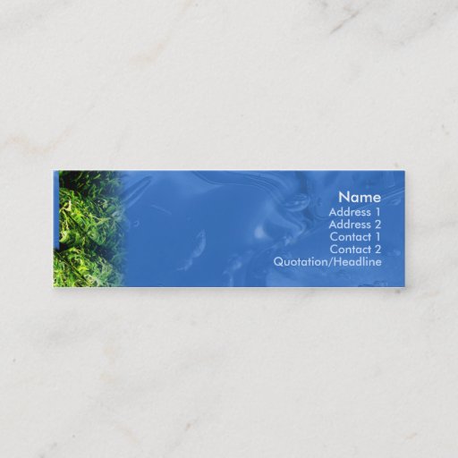 Customizable Water and Grass - Skinny Business Cards