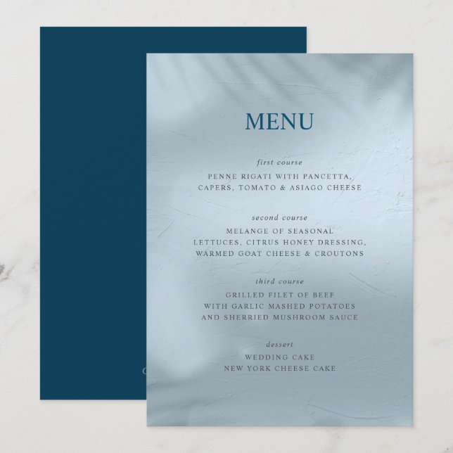 Water and Ice Elemental Menu (Front/Back)