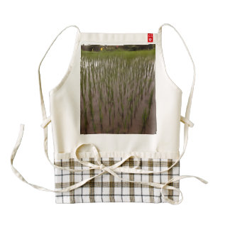 Water and paddy field zazzle HEART apron