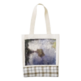 Water and small island art zazzle HEART tote bag