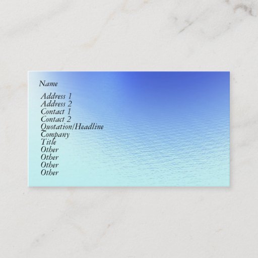 Customizable Water and Wind Business Card Template